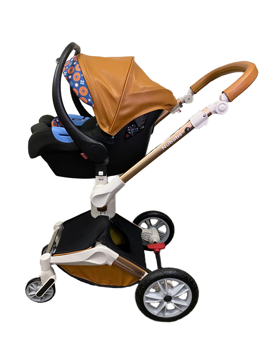 Nubabs Tan 360 Degree Rotating Stroller and Pram