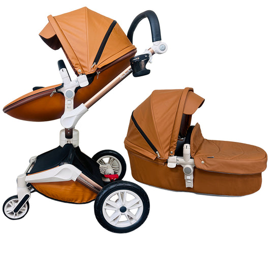 Nubabs Tan 360 Degree Rotating Stroller and Pram