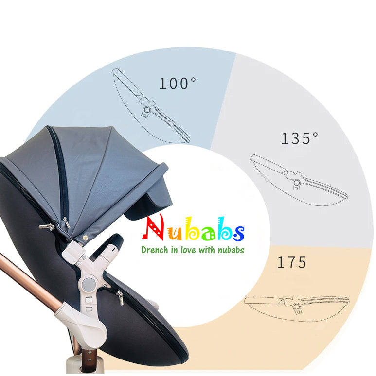 Nubabs Dark Grey 360 Rotating Stroller and Pram