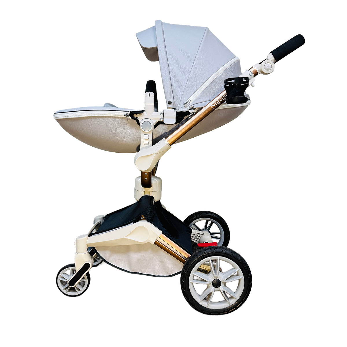 Nubabs Grey 360 Rotating Stroller and Pram