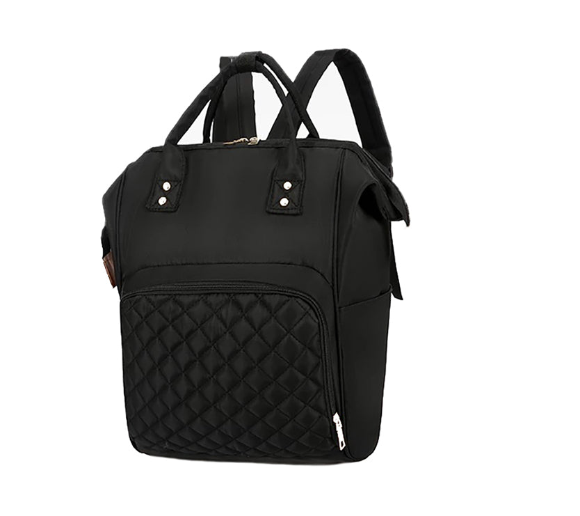 Black Quilt Nappy Bag – Nubabs