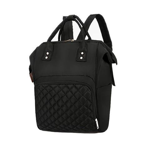 Black Quilt Nappy Bag